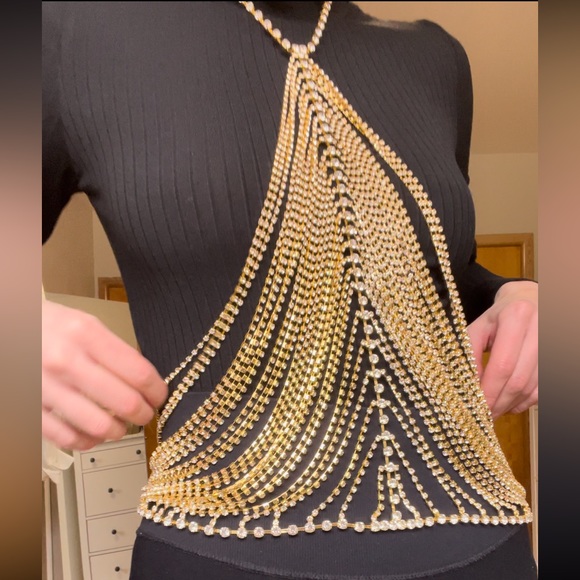 Rhinestone Halter Top - Picture 3 of 11